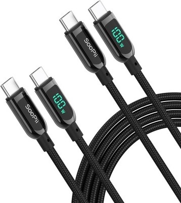 Type C Kabel 2 Stück 1,2 Meter Nylongeflecht 100W