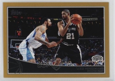 2009-10 Topps Gold 632/2009 Tim Duncan #272 HOF 1l0s