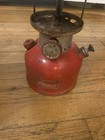 VINTAGE RED Coleman Single Mantle 200a  Lantern With BRAND NEW GLOBE IN BOX — photo 2