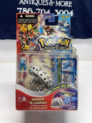 POKEMON ADVANCED BAGON & LAIRON FIGURE NEW VINTAGE 2004 RARE HASBRO TOY SEALED