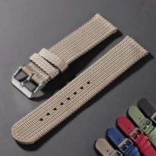 Canvas Quick Release Watch Band 18 20 22mm Military Fabric Watch Strap