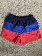 90s Lands End men s size medium Colorblock 4.5 lined swimsuit trunks