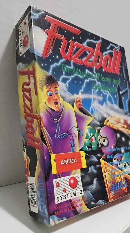 Amiga game Fuzzball System 3 1990s big box complete