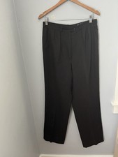 Vintage Women's Dress Pants Giorgio Sant'Angelo 100 Wool Size 14 Black Color