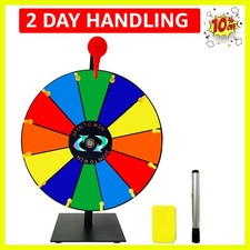 12 Inch Spinning Prize Wheel with 12 Slots, Heavy Duty Base and Stand, Tablet...
