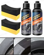 Black Trim Restorer Coating With 2 Sponge Applicator Restoration Kit - 6.76 oz