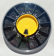 PIOMBO-PALLINI-MORBIDI-SPACCATI-SCATOLA A/11-SCOMPARTI-g.330