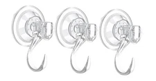 Pack Clear Suction Cup Hooks, Heavy-Duty Reusable Wreath Hangers for Glass 3