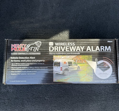 #ad NEW Mighty Mule Wireless Driveway Alarm FM231 VEHICLE DETECTION ALERT $59.95