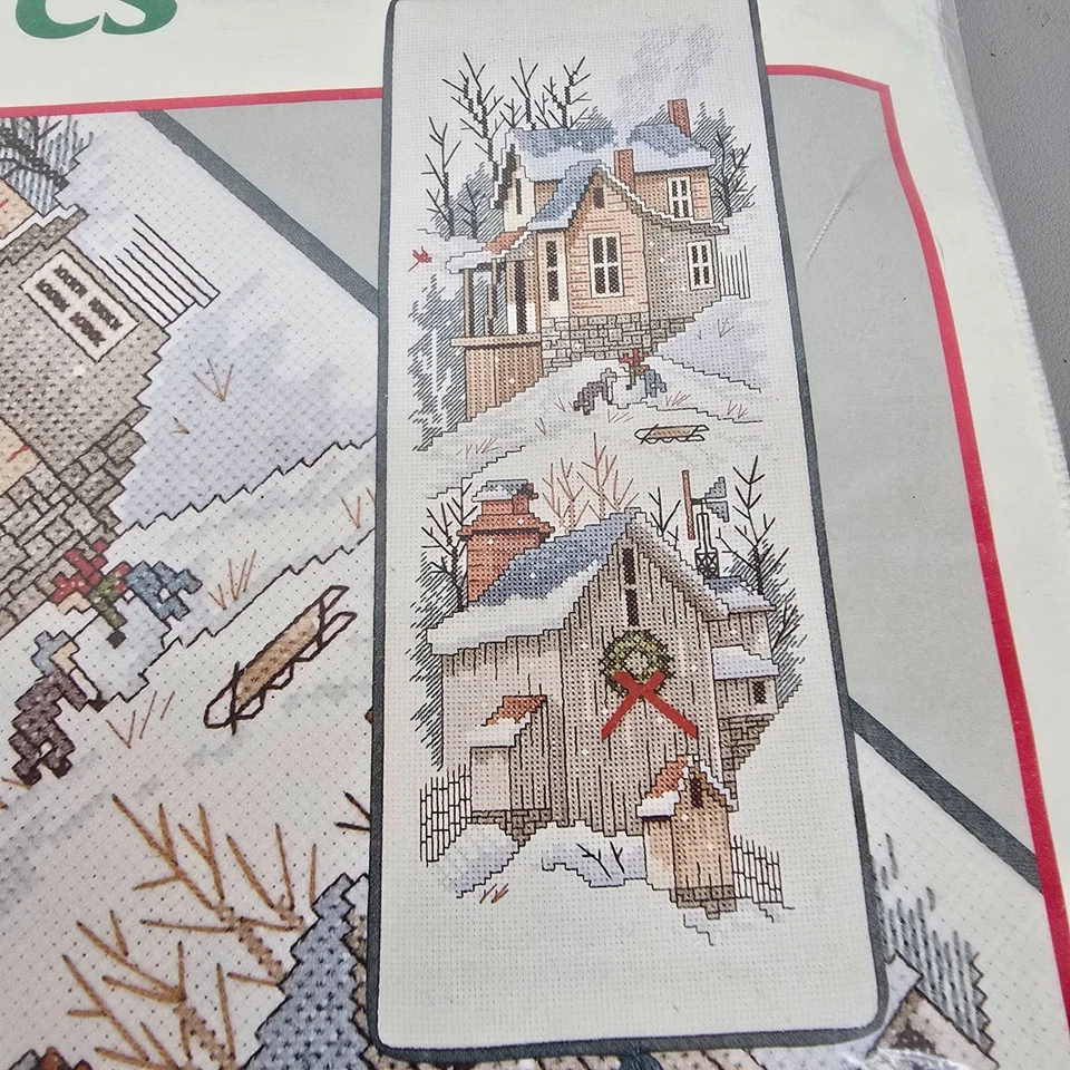 Kit de punto de cruz contado Needle Treasures Building Frosty Bellpull 6" x 16" Nuevo Foto 2 de 4