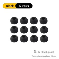 6 Pairs Soft Silicone Replacement Eartips Earbuds Tips for In-Ear Earphones