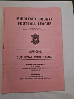1988 Middlesex Football Div 2 League Cup Final Graystone v Harefield at Yeading