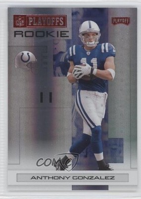 2007 Playoff NFL Playoffs Red Holofoil /125 Anthony Gonzalez #102 Rookie RC f6p
