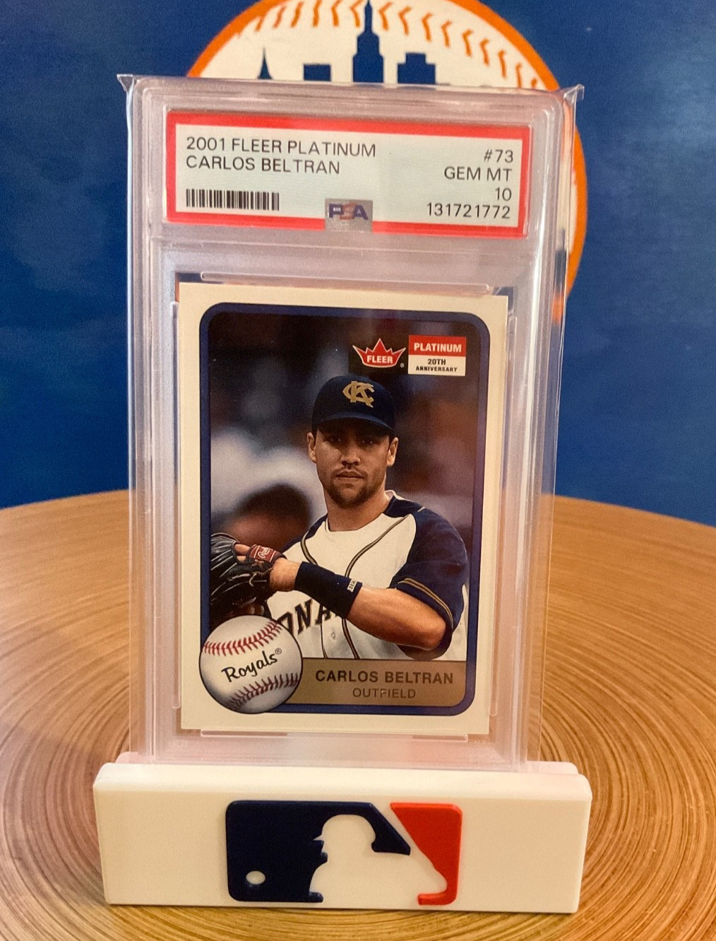 2001 FLEER PLATINUM #73 CARLOS BELTRAN ROYALS POP 1 PSA 10
