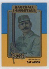 1980-84 SSPC Baseball Immortals 1st Printing MLB Logo Cap Anson #17 HOF a8a