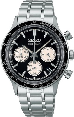 SEIKO■SBTR055■新古品付属品全部あり SEIKO SELECTION S SBTR055 Black Chronograph Quartz Analog Metal