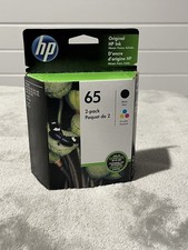 Hp 65 black tri-color ink cartridge 2- pack factory sealed never opened NOV 20