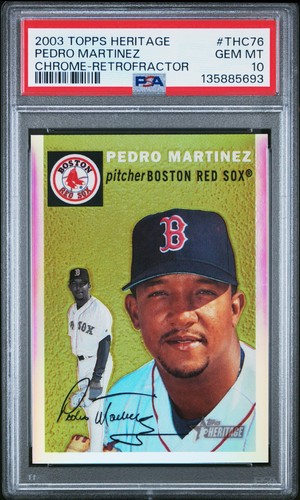 Pedro Martinez [Retrofractor] #THC76 2003 Topps Heritage Chrome card