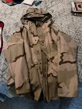 parka cold weather desert camouflage large long great condition!