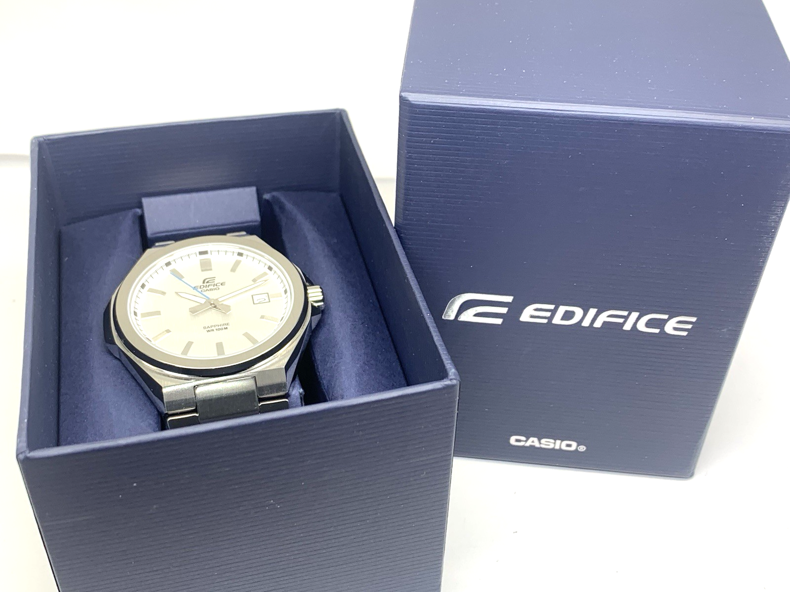 Casio Module 5664 Casio Men's Watch EFB108D-7AV Edifice Analog Quartz Silver Dial Steel ...