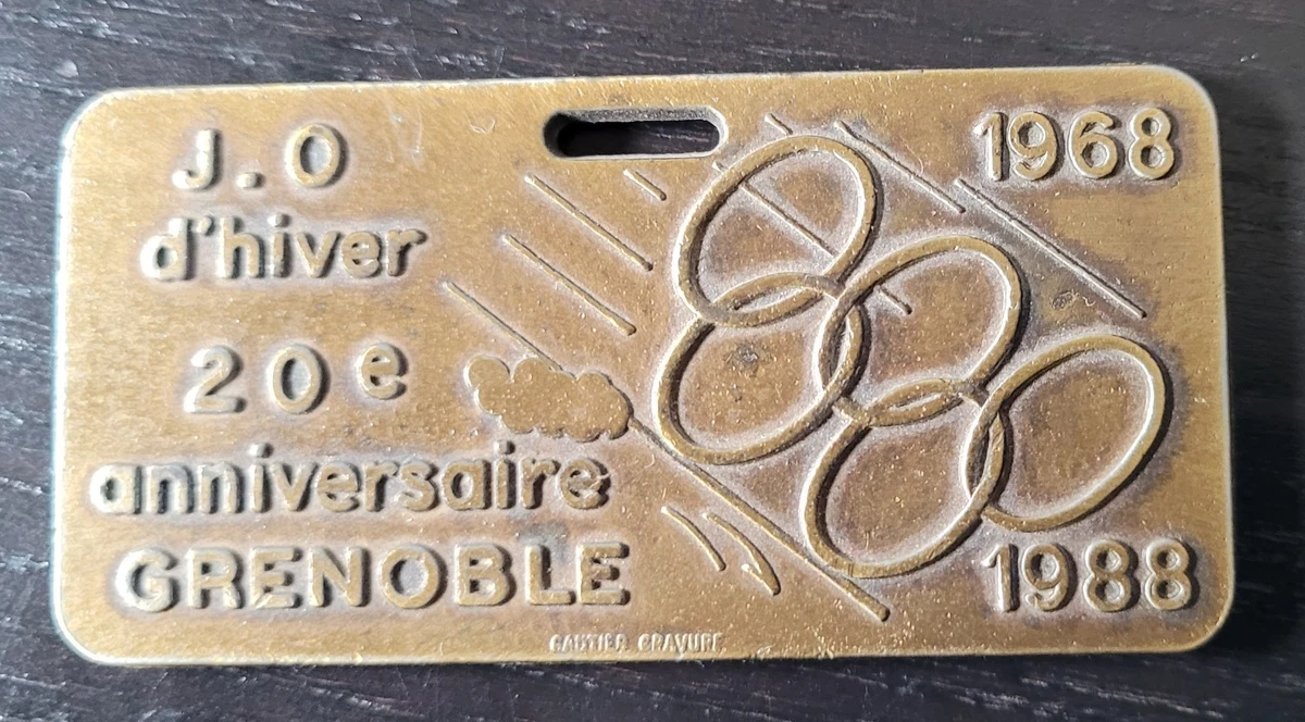 PORTE CLÉ BOURBON TOTAL Jeux Olympiques d'Hiver GRENOBLE 1968 (SLALOM