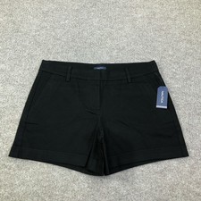 Nautica Shorts Womens 8 Black Twill Chino Classic 5 Inseam Slash Pockets Casual