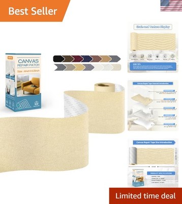 High-Strength Self-Adhesive Canvas Repair Tape - 4'' x 63'' for Outdoor Gear