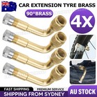 4pc 90 Degree Motorcycle Car Air Tyre Tire Valve Extension Adaptor Stem Extender
