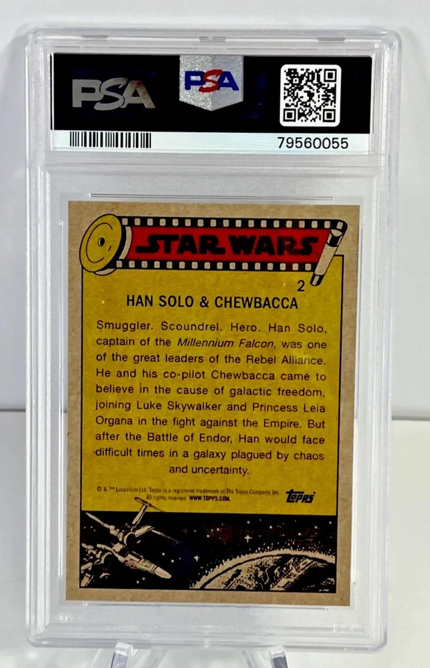 2018 Star Wars Han Solo & Chewbacca #2 SDCC Promo Card /199 PSA 10 Gem Mint - Image 4 of 4