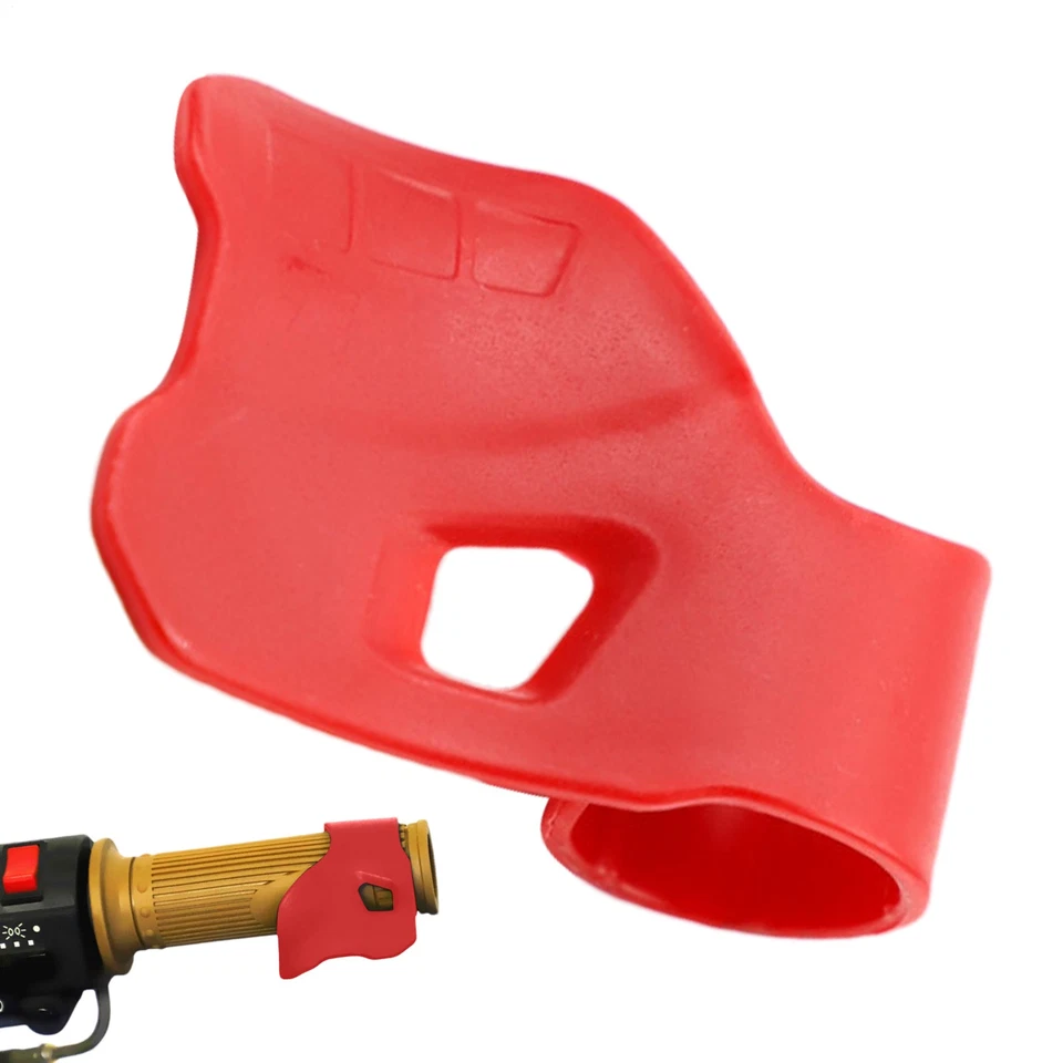 3PC Throttle Mounted Motorcycle Cruise Assist Wrist Hand Grips Handle Black/Red - Image 4 of 4