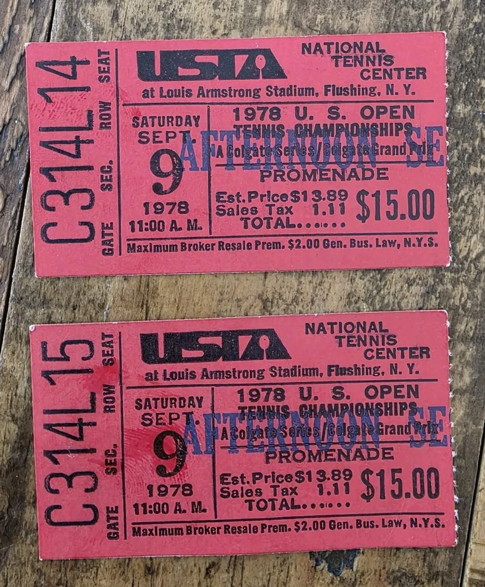 Tennis Vintage Sports Ticket Stubs for sale | eBay