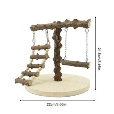 Natural Wood Bird Playground Parrot Perch Playstand Play Gym Stand Playpen