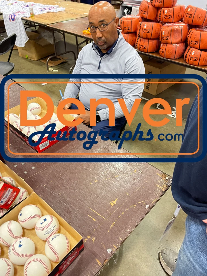 Harold Baines Autografiado Medias Blancas de Chicago OML Béisbol Salón de la fama Beckett 49309 Foto 4 de 4