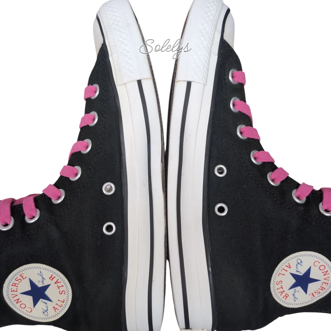 Stivali sneaker Converse All Star 2011 XXHI al ginocchio con cerniera Y2K zip nero rosa 7 5