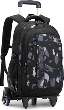 Zaino Trolley Scuola Elementare E Media Superiore, 16 Pollici Zaini Con Ruote pe