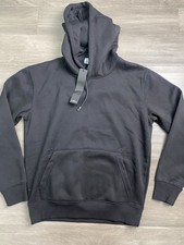 Stone Island Pullover Felpa con Cappuccio Uomo Taglia S Maglione Nero Felpa NO PATCH