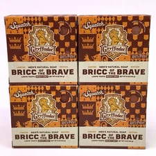 4 Count Dr Squatch Harry Potter Bricc Of The Brave Gryffindor Natural Soap NEW!