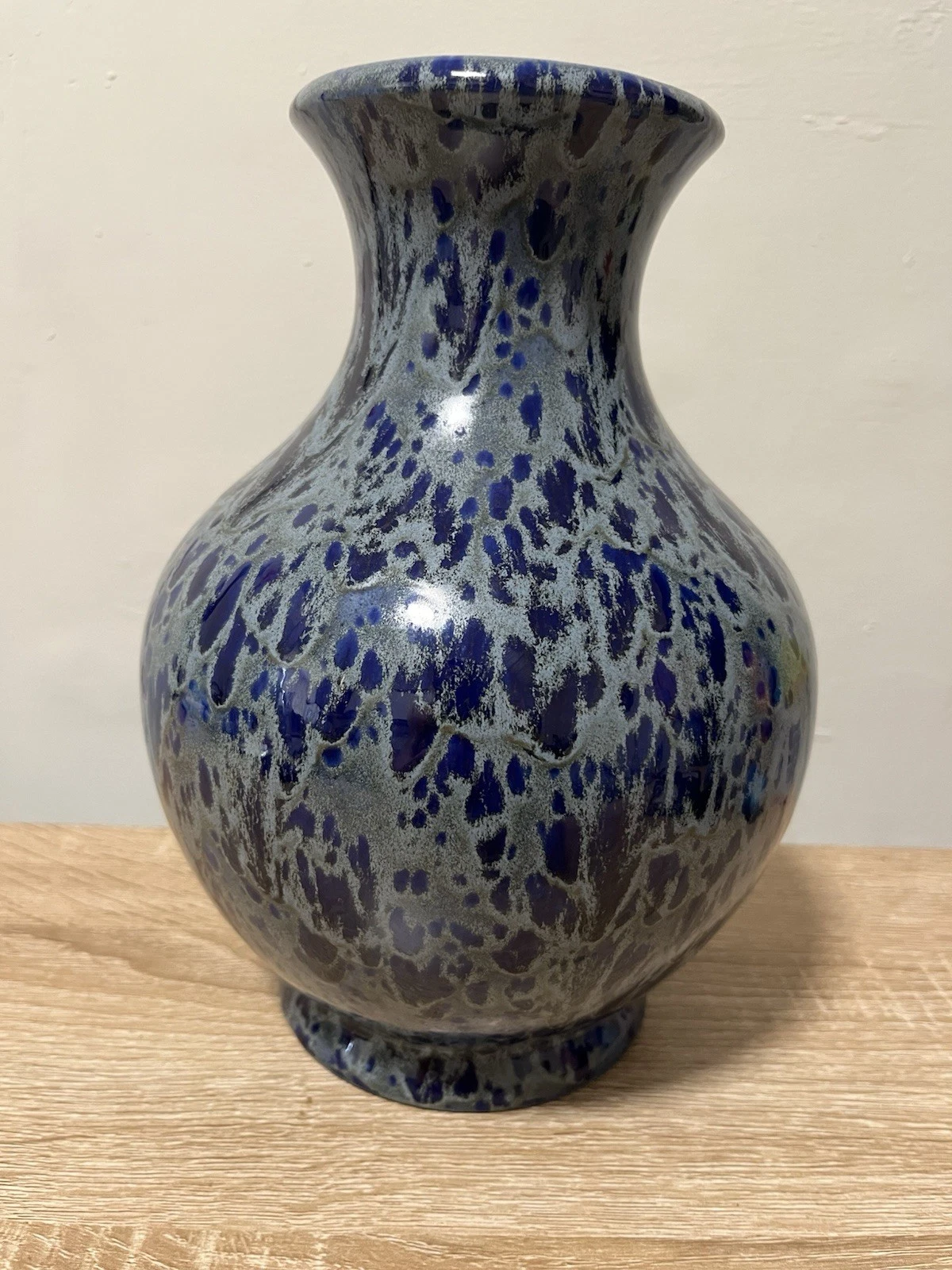 Blue Patterned Handmade Vase