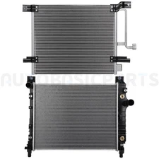 For 2000-2003 2004 Dodge Dakota Aluminum Radiator & AC Condenser Cooling Kit