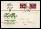 DR WHO 1955 GERMANY FDC ESPERANTO CACHET HAMBURG TO USA R52012