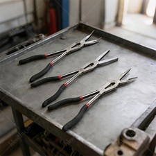 Doppelgelenk-Zangen-Satz 3-tlg Telefonzange Spitzzange Flachzange Extra Lang 13"