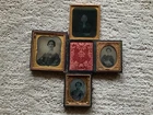 ANTIQUE CIVIL WAR LEATHER CASE DAGUERREOTYPE PHOTOS FAMILY