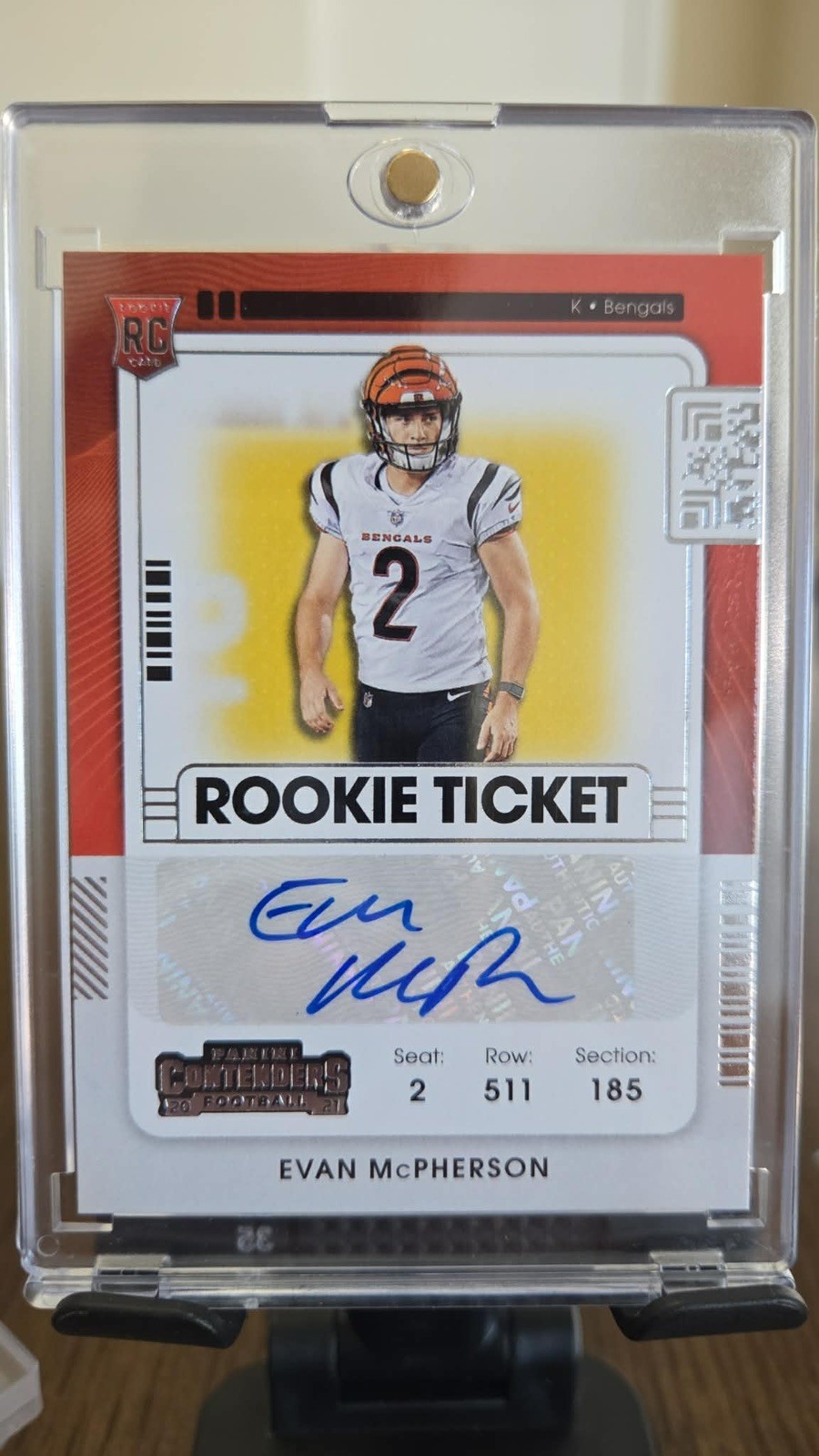 Evan McPherson Panini Contenders #215 Autograph