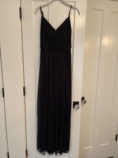 David  s Bridal Size 4 Black Formal Gown with Adjustable Straps