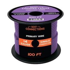 14 Gauge Car Audio Primary Wire 100ft  Purple   Remote, Power/Ground Electrical