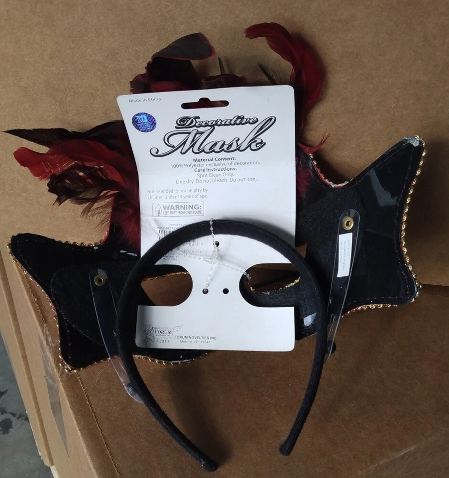 Máscara de Halloween Mascarada Plumas Foto 3 de 3