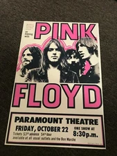 Pink Floyd 1971 Relics Meddle Seattle Paramount Cardstock Concert Poster 12"x18"