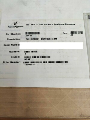 NetApp X6525 3 Meter FC HSSDC2 To DB9 Cable (UR)
