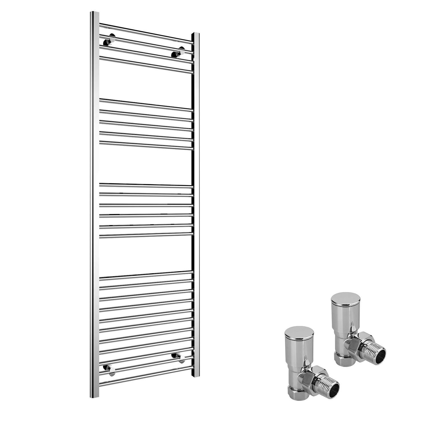 Bathroom Towel Rail Radiator Chrome Straight Heating Warmer Rad With