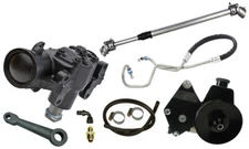 POWER STEERING GEAR BOX KIT,4/6 CYL SMOG BRACKET,20:1,A/C,FITS 72-75 JEEP CJ